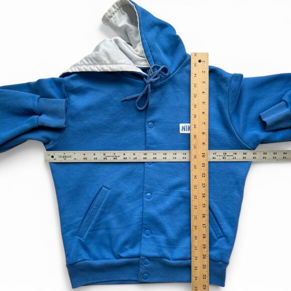 Rare Vintage 80s Nike Dunk Dome Spellout Logo Split Zip Hoodie Sweatshirt BTTYS - Picture 8 of 8